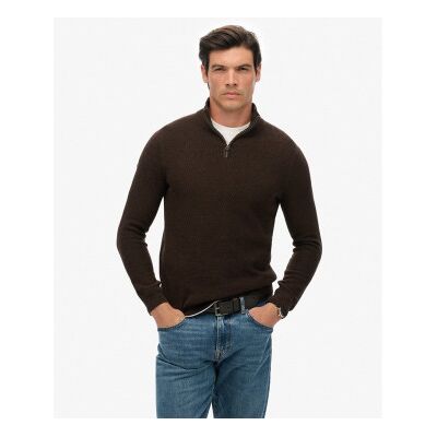 Superdry für Herren. M6110682A Jersey Texture Half Zip braun (XL), Lässig, Baumwolle Superdry für Herren. M6110682A Jersey Texture Half Zip braun (XL), Lässig, Baumwolle