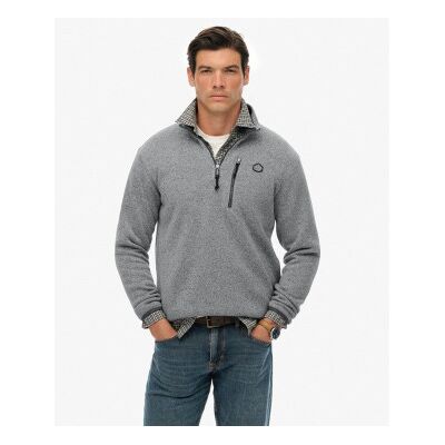 Superdry für Herren. M2014257A Storm Fleece Half Zip Pullover dunkelgrau (XL), Lässig, Polyester Superdry für Herren. M2014257A Storm Fleece Half Zip Pullover dunkelgrau (XL), Lässig, Polyester