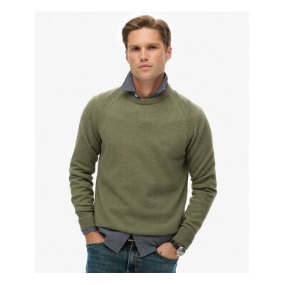 Superdry für Herren. M6110689A Grüner Pullover aus Wollmischung (XXL), Lässig, Wolle, Langarm Superdry für Herren. M6110689A Grüner Pullover aus Wollmischung (XXL), Lässig, Wolle, Langarm