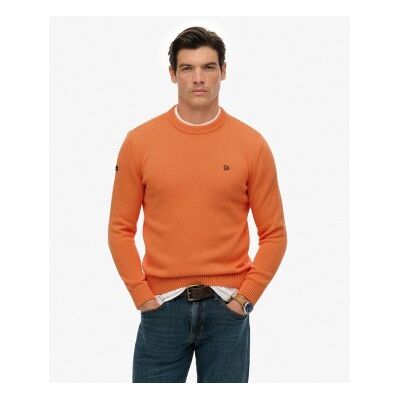 Superdry für Herren. M6110717A Orangefarbener Preppy-Pullover aus Baumwolle (M), Lässig Superdry für Herren. M6110717A Orangefarbener Preppy-Pullover aus Baumwolle (M), Lässig