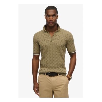 Superdry für Herren. M1110441A Grünes Poloshirt mit Textur (S), Lässig, Baumwolle, Kurzarm Superdry für Herren. M1110441A Grünes Poloshirt mit Textur (S), Lässig, Baumwolle, Kurzarm