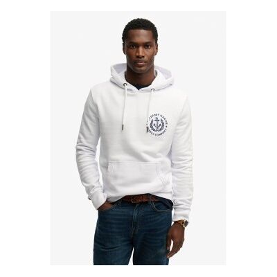 Superdry für Herren. M2014500A Weißer Lo-Fi Dockside Kapuzenpullover (L), Lässig, Baumwolle Superdry für Herren. M2014500A Weißer Lo-Fi Dockside Kapuzenpullover (L), Lässig, Baumwolle
