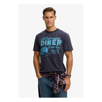 Superdry für Herren. M1012354A Lokales Business-T-Shirt navy (M), Lässig, Baumwolle, Kurzarm, Marine Superdry für Herren. M1012354A Lokales Business-T-Shirt navy (M), Lässig, Baumwolle, Kurzarm, Marine