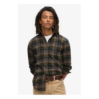 Superdry für Herren. M4010727A Grünes Holzfällerhemd (S), Lässig, Baumwolle, Langarm Superdry für Herren. M4010727A Grünes Holzfällerhemd (S), Lässig, Baumwolle, Langarm