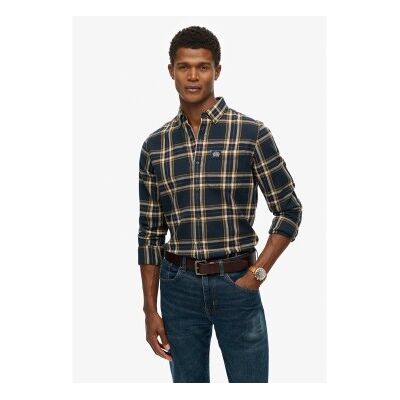 Superdry für Herren. M4011047A Holzfällerhemd navy (M), Lässig, Baumwolle, Langarm, Marine Superdry für Herren. M4011047A Holzfällerhemd navy (M), Lässig, Baumwolle, Langarm, Marine