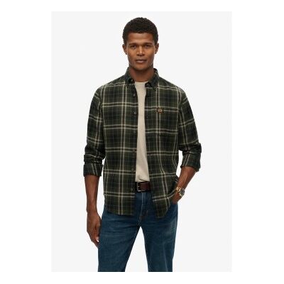Superdry für Herren. M4011047A Grünes Holzfällerhemd (3XL), Lässig, Baumwolle, Langarm Superdry für Herren. M4011047A Grünes Holzfällerhemd (3XL), Lässig, Baumwolle, Langarm