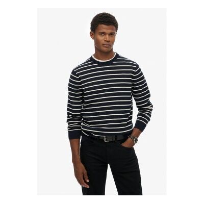 Superdry für Herren. M6110727A Bretonischer Pullover in Marineblau von Merchant (L), Lässig, Baumwolle Superdry für Herren. M6110727A Bretonischer Pullover in Marineblau von Merchant (L), Lässig, Baumwolle