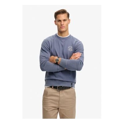 Superdry für Herren. M2014491A Merchant Sweatshirt blau (L), Lässig, Baumwolle Superdry für Herren. M2014491A Merchant Sweatshirt blau (L), Lässig, Baumwolle