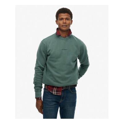 Superdry für Herren. M2014007A Micro Logo Sweatshirt grün (L), Lässig, Baumwolle Superdry für Herren. M2014007A Micro Logo Sweatshirt grün (L), Lässig, Baumwolle