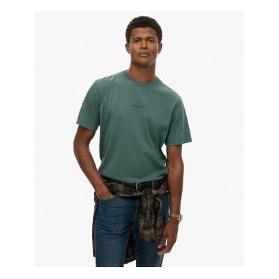 Superdry für Herren. M1012131A Micro Logo T-shirt Flint Stone grün (S), Lässig, Baumwolle, Kurzarm Superdry für Herren. M1012131A Micro Logo T-shirt Flint Stone grün (S), Lässig, Baumwolle, Kurzarm