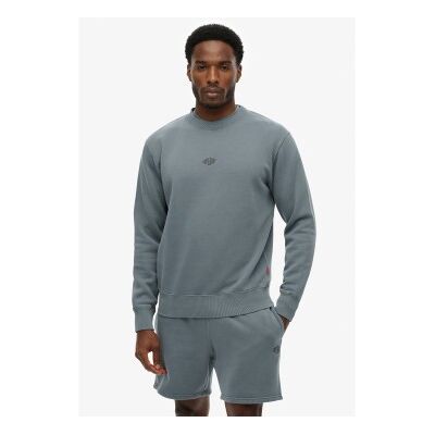Superdry für Herren. M2014441A Micro Logo Sweatshirt blau (XL), Lässig, Baumwolle Superdry für Herren. M2014441A Micro Logo Sweatshirt blau (XL), Lässig, Baumwolle