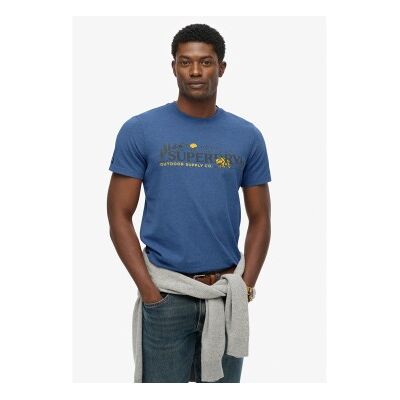 Superdry für Herren. M1012327A Outdoor Scene Entspanntes T-shirt blau (L), Lässig, Baumwolle, Kurzarm Superdry für Herren. M1012327A Outdoor Scene Entspanntes T-shirt blau (L), Lässig, Baumwolle, Kurzarm