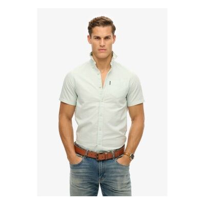 Superdry für Herren. M4010944A Grünes Oxford-Hemd (M), Lässig, Baumwolle, Kurzarm Superdry für Herren. M4010944A Grünes Oxford-Hemd (M), Lässig, Baumwolle, Kurzarm