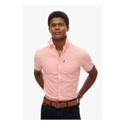 Superdry für Herren. M4010944A Rosa Kurzarm-Oxfordhemd (XL), Lässig, Bio-Baumwolle, Nachhaltig Superdry für Herren. M4010944A Rosa Kurzarm-Oxfordhemd (XL), Lässig, Bio-Baumwolle, Nachhaltig