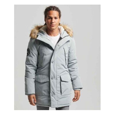Superdry für Herren. M5011573A Kunstfell-Parka mit Kapuze Everest grau (L), Lässig, Polyester, Nachhaltig Superdry für Herren. M5011573A Kunstfell-Parka mit Kapuze Everest grau (L), Lässig, Polyester, Nachhaltig