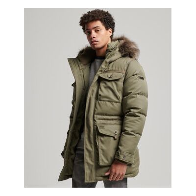 Superdry für Herren. M5011744A Kunstfell-Parka Chinook grün (M), Lässig, Polyester Superdry für Herren. M5011744A Kunstfell-Parka Chinook grün (M), Lässig, Polyester