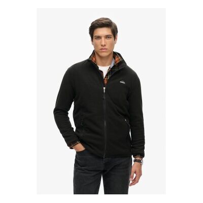 Superdry für Herren. M2014195A Fleece Full Zip Fleece schwarz (L), Lässig, Polyester Superdry für Herren. M2014195A Fleece Full Zip Fleece schwarz (L), Lässig, Polyester
