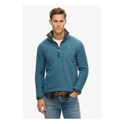 Superdry für Herren. M2014194A Fleece Vliesstoff blau (L), Lässig, Polyester Superdry für Herren. M2014194A Fleece Vliesstoff blau (L), Lässig, Polyester