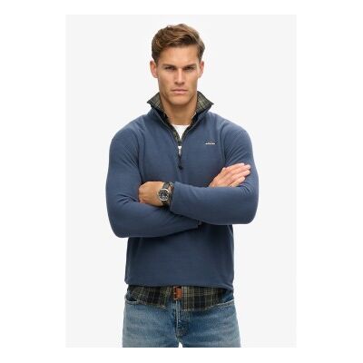 Superdry für Herren. M2014194A Fleece Vliesstoff blau (S), Lässig, Polyester Superdry für Herren. M2014194A Fleece Vliesstoff blau (S), Lässig, Polyester