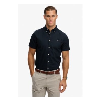 Superdry für Herren. M4011101A Preppy Oxford Hemd navy (S), Lässig, Baumwolle, Klassisch, Kurzarm, Marine Superdry für Herren. M4011101A Preppy Oxford Hemd navy (S), Lässig, Baumwolle, Klassisch, Kurzarm, Marine