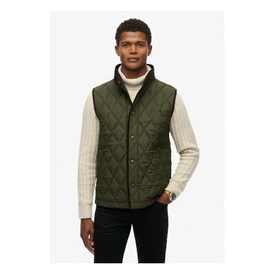 Superdry für Herren. M5012273A Gesteppte Kombiweste grün (M), Lässig, Polyester Superdry für Herren. M5012273A Gesteppte Kombiweste grün (M), Lässig, Polyester