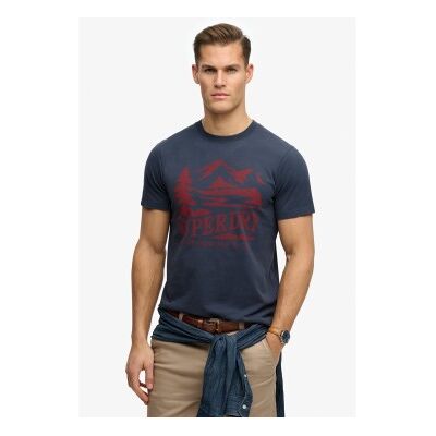 Superdry für Herren. M1012378A Retro Outdoor T-shirt Rlxd navy (M), Lässig, Baumwolle, Kurzarm, Marine Superdry für Herren. M1012378A Retro Outdoor T-shirt Rlxd navy (M), Lässig, Baumwolle, Kurzarm, Marine
