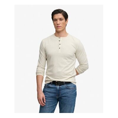 Superdry für Herren. M6010957A Slub Grandad beige T-Shirt (XL), Lässig, Baumwolle, Langarm Superdry für Herren. M6010957A Slub Grandad beige T-Shirt (XL), Lässig, Baumwolle, Langarm
