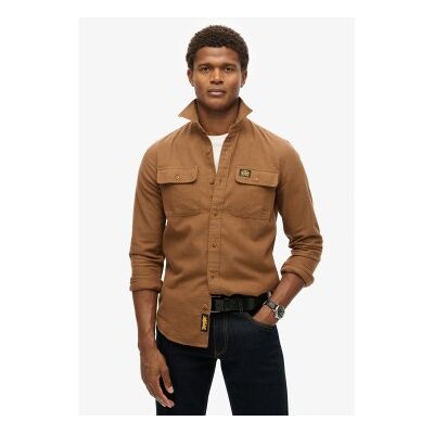 Superdry für Herren. M4010723A Braunes Trailsman Überhemd (M), Lässig, Baumwolle, Langarm Superdry für Herren. M4010723A Braunes Trailsman Überhemd (M), Lässig, Baumwolle, Langarm