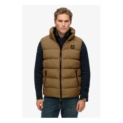 Superdry für Herren. M5012288A Sport-Pufferweste braun (XL), Lässig, Polyester Superdry für Herren. M5012288A Sport-Pufferweste braun (XL), Lässig, Polyester