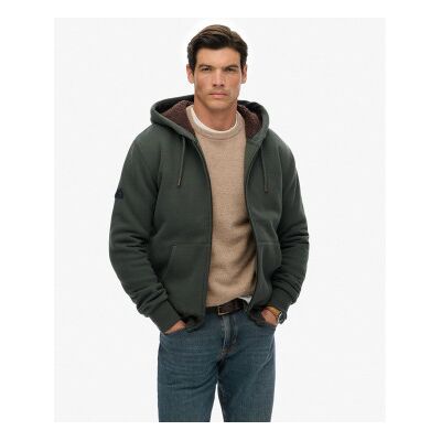 Superdry für Herren. M2014502A Borg Gefüttertes Sweatshirt grün (M), Lässig, Baumwolle Superdry für Herren. M2014502A Borg Gefüttertes Sweatshirt grün (M), Lässig, Baumwolle