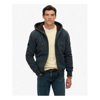 Superdry für Herren. M2014502A Borg Gefüttertes Sweatshirt Dunkelgrau (M), Lässig, Baumwolle, Langarm Superdry für Herren. M2014502A Borg Gefüttertes Sweatshirt Dunkelgrau (M), Lässig, Baumwolle, Langarm
