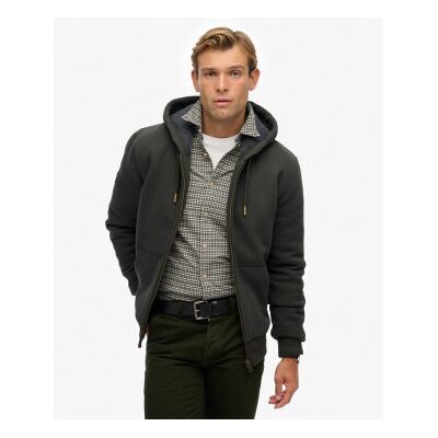 Superdry für Herren. M2014502A Borg Gefüttertes Sweatshirt Dunkelgrau (L), Lässig, Baumwolle, Langarm Superdry für Herren. M2014502A Borg Gefüttertes Sweatshirt Dunkelgrau (L), Lässig, Baumwolle, Langarm