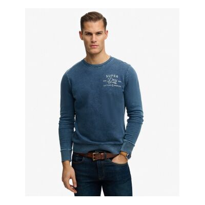 Superdry für Herren. M2014237A Cutters And Makers Sweatshirt blau (M), Lässig, Baumwolle Superdry für Herren. M2014237A Cutters And Makers Sweatshirt blau (M), Lässig, Baumwolle