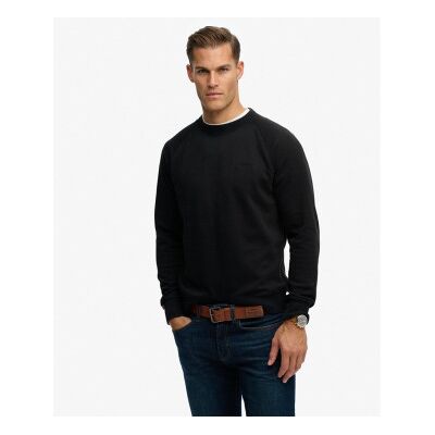Superdry für Herren. M2014307A Essential Logo Raglan Sweatshirt schwarz (M), Lässig, Baumwolle Superdry für Herren. M2014307A Essential Logo Raglan Sweatshirt schwarz (M), Lässig, Baumwolle