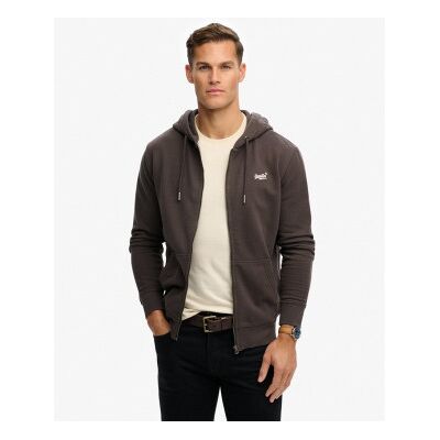 Superdry für Herren. M2014128A Essential Logo Zip Sweatshirt dunkelgrau (M), Lässig, Baumwolle Superdry für Herren. M2014128A Essential Logo Zip Sweatshirt dunkelgrau (M), Lässig, Baumwolle