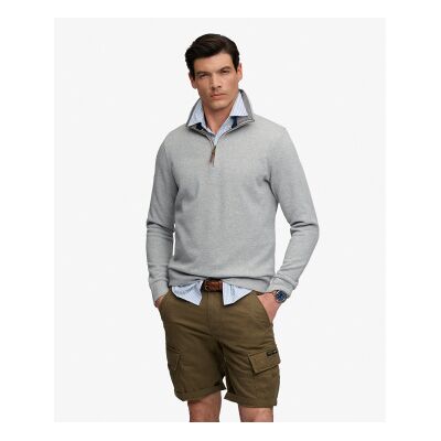Superdry für Herren. M2014535A Essential Sweatshirt mit halbem Reißverschluss grau (XL), Lässig, Baumwolle Superdry für Herren. M2014535A Essential Sweatshirt mit halbem Reißverschluss grau (XL), Lässig, Baumwolle