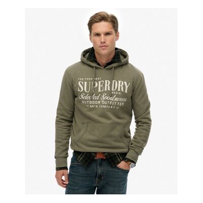 Superdry für Herren. M2014246A Outdoor Supply Co Entspannte Kapuze grün (L), Lässig, Baumwolle, Langarm Superdry für Herren. M2014246A Outdoor Supply Co Entspannte Kapuze grün (L), Lässig, Baumwolle, Langarm
