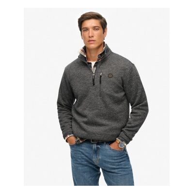 Superdry für Herren. M2014257A Storm Fleece Half Zip Pullover dunkelgrau (XL), Lässig, Polyester Superdry für Herren. M2014257A Storm Fleece Half Zip Pullover dunkelgrau (XL), Lässig, Polyester