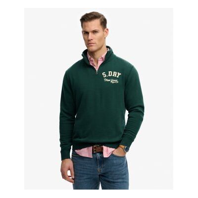 Superdry für Herren. M2014478A Sweatshirt Vintage Athletic Half Zip grün (S), Lässig, Baumwolle Superdry für Herren. M2014478A Sweatshirt Vintage Athletic Half Zip grün (S), Lässig, Baumwolle