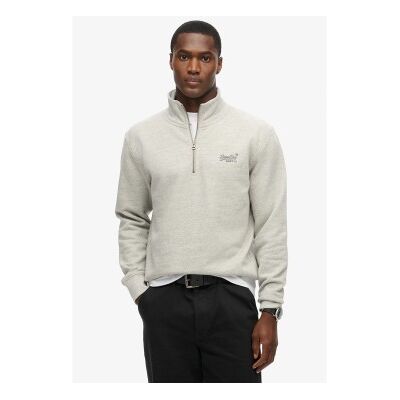 Superdry für Herren. M2013750A Sweatshirt mit Bäckerkragen und Logo Essential grau (XL), Lässig, Baumwolle Superdry für Herren. M2013750A Sweatshirt mit Bäckerkragen und Logo Essential grau (XL), Lässig, Baumwolle