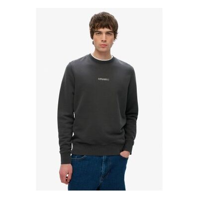 Superdry für Herren. M2014007A Sweatshirt mit Rundhalsausschnitt und schwarzem Mikro-Logo-Print (XXL), Lässig, Baumwolle Superdry für Herren. M2014007A Sweatshirt mit Rundhalsausschnitt und schwarzem Mikro-Logo-Print (XXL), Lässig, Baumwolle