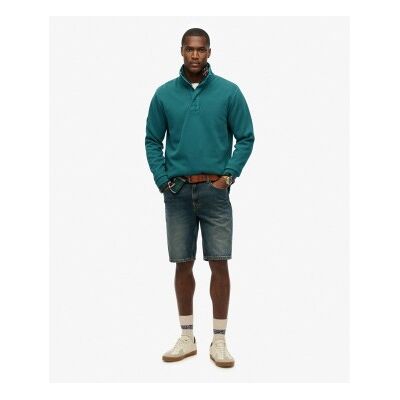 Superdry für Herren. M2014093A Grüner Classic Pique Pullover mit halbem Reißverschluss (XL), Lässig, Baumwolle, Langarm Superdry für Herren. M2014093A Grüner Classic Pique Pullover mit halbem Reißverschluss (XL), Lässig, Baumwolle, Langarm