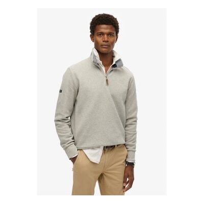Superdry für Herren. M2014078A Pikee-Sweatshirt mit halbem Reißverschluss Core grey (XXL), Lässig, Grau, Baumwolle Superdry für Herren. M2014078A Pikee-Sweatshirt mit halbem Reißverschluss Core grey (XXL), Lässig, Grau, Baumwolle