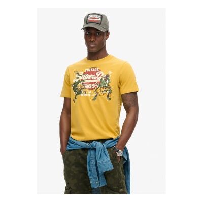 Superdry für Herren. M1011990A Tokyo Vl Grafik-T-Shirt gelb (XXL), Lässig, Baumwolle, Kurzarm Superdry für Herren. M1011990A Tokyo Vl Grafik-T-Shirt gelb (XXL), Lässig, Baumwolle, Kurzarm