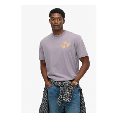 Superdry für Herren. M1012263A Trade Tools fliederfarbenes T-shirt (XXL), Lässig, Baumwolle, Kurzarm Superdry für Herren. M1012263A Trade Tools fliederfarbenes T-shirt (XXL), Lässig, Baumwolle, Kurzarm