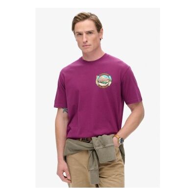 Superdry für Herren. M1012017A T-Shirt Reisepostkarte flieder (XXL), Lässig, Baumwolle, Kurzarm Superdry für Herren. M1012017A T-Shirt Reisepostkarte flieder (XXL), Lässig, Baumwolle, Kurzarm