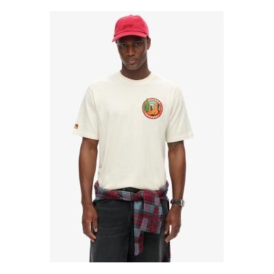 Superdry für Herren. M1012017A T-shirt Reise Postkarte weiß (S), Lässig, Baumwolle, Kurzarm Superdry für Herren. M1012017A T-shirt Reise Postkarte weiß (S), Lässig, Baumwolle, Kurzarm