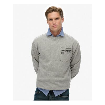 Superdry für Herren. M2014294A Utility Lose Sweatshirt grau (M), Lässig, Baumwolle Superdry für Herren. M2014294A Utility Lose Sweatshirt grau (M), Lässig, Baumwolle