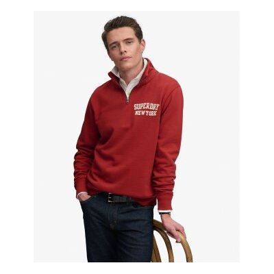 Superdry für Herren. M2014478A Vintage Athletic Half Zip Sweatshirt rot (M), Lässig, Baumwolle, Langarm Superdry für Herren. M2014478A Vintage Athletic Half Zip Sweatshirt rot (M), Lässig, Baumwolle, Langarm