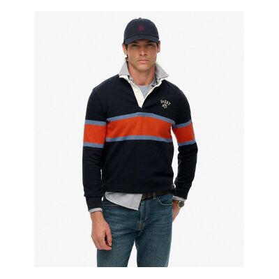 Superdry für Herren. M6010909A Vintage Athletic Eagle Poloshirt navy, rot (M), Lässig, Baumwolle, Langarm, Marine Superdry für Herren. M6010909A Vintage Athletic Eagle Poloshirt navy, rot (M), Lässig, Baumwolle, Langarm, Marine